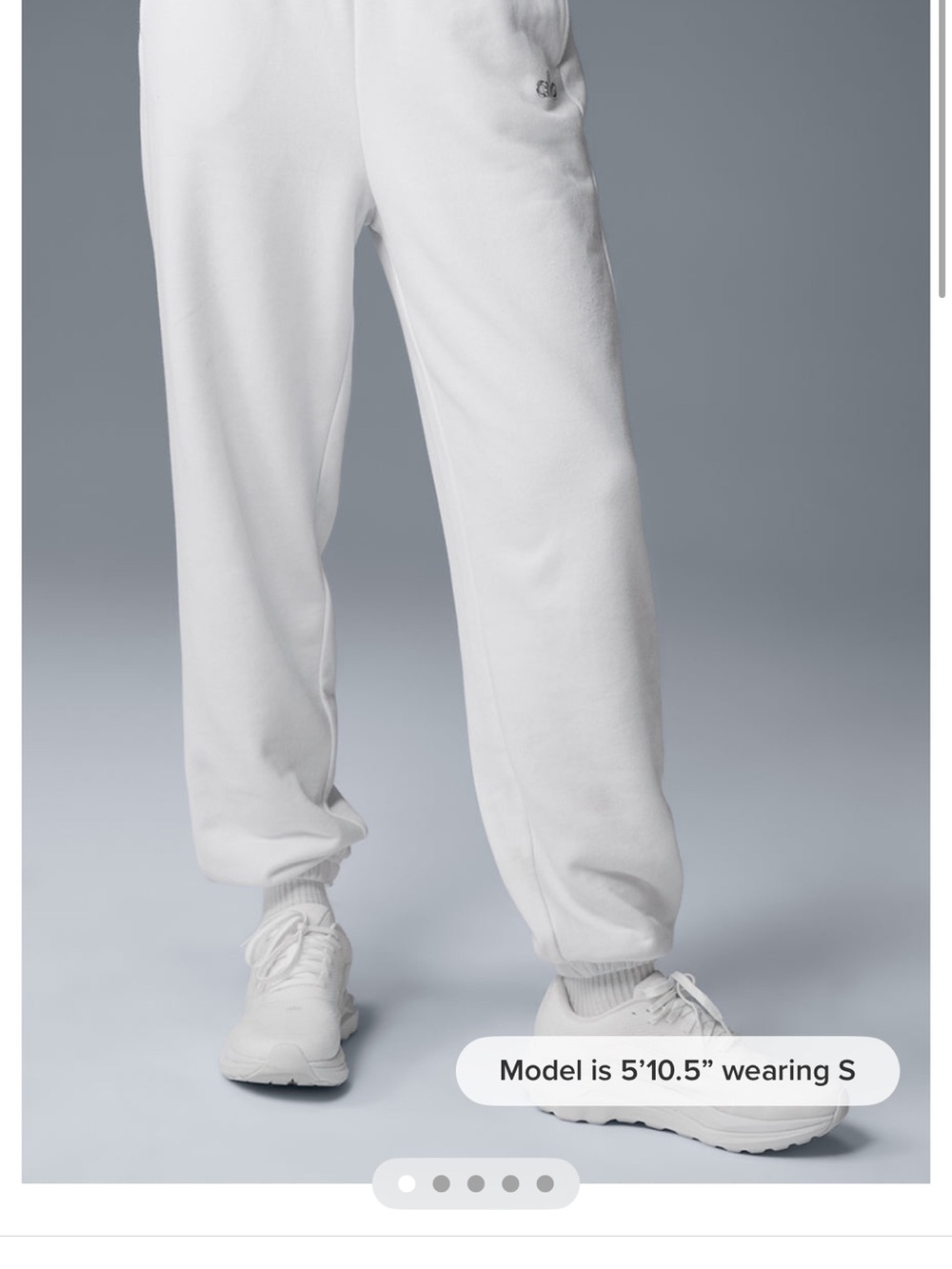 ALO Yoga White Relaxed Track Joggers